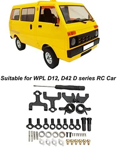 RC Suspension Arm Steering Kit, RC Front Upper and Rear Suspension Arms Steering Kit with Pull Rods Steering Linkage for WPL D12 RC Car in Saudi Arabia