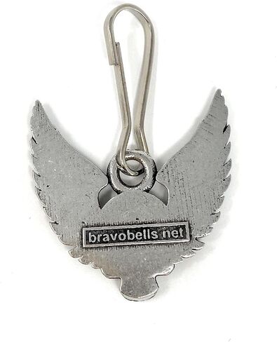 Bravo Bells - Skull Upwing Zipper Pull - Made in The USA in Saudi Arabia