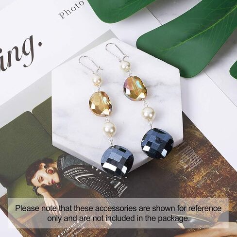 Pandahall 50-piece Platinum لا تسبب الحساسية، مكونات وأقراط أذن كيني طويلة 33 مم/ 1.3 سم طويلة خالية من الرصاص والنيكل لا تسبب الحساسية X-EC221 in Saudi Arabia