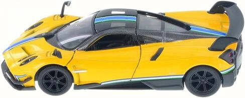 KiNSMART 2016 Pagani Huayra BC Yellow w/Race Strips 5" 1:38 Scale Die Cast Model Toy Car w/Pullback Action in Saudi Arabia