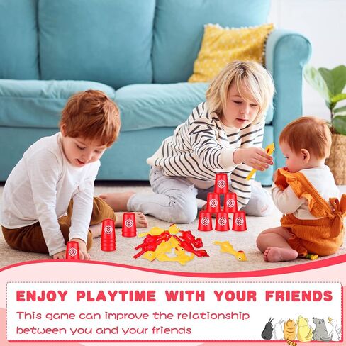 Leitee 96 Pcs Chicken Shooting Games Slingshot Chicken Rubber Chicken Flick Chicken with 48 Rubber Chicken Slingshot and 48 Dart Cups for Easter Christmas Halloween Birthday Party in Saudi Arabia