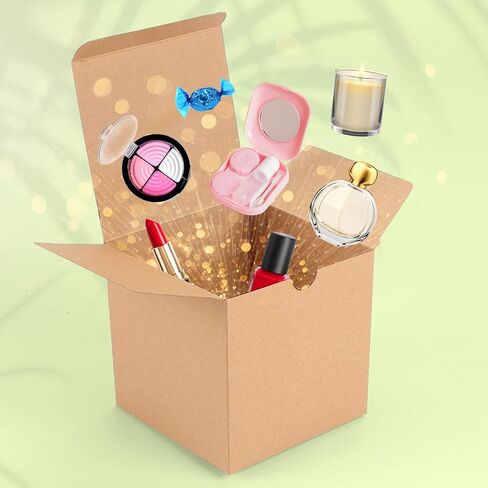 ZBEIVAN 4x4x4 Gift Box for Presents 100 Pack, Small Bridesmaid Proposal Gift Boxes with Lid for Wedding, Party Gift Wrapping,Brown in Saudi Arabia