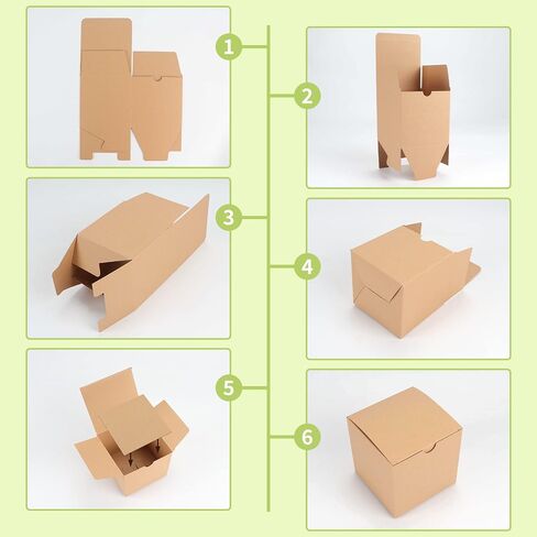 ZBEIVAN 4x4x4 Gift Box for Presents 100 Pack, Small Bridesmaid Proposal Gift Boxes with Lid for Wedding, Party Gift Wrapping,Brown in Saudi Arabia