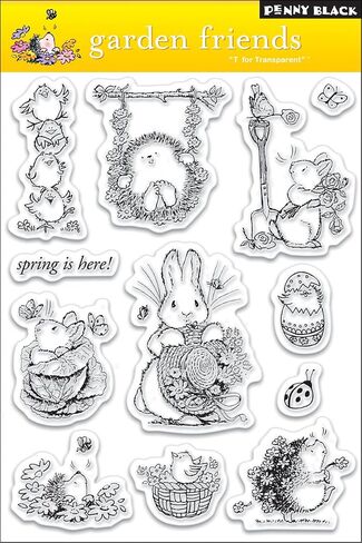 Penny Black PB30021 Clear Stamp Set, Garden Friends in Saudi Arabia