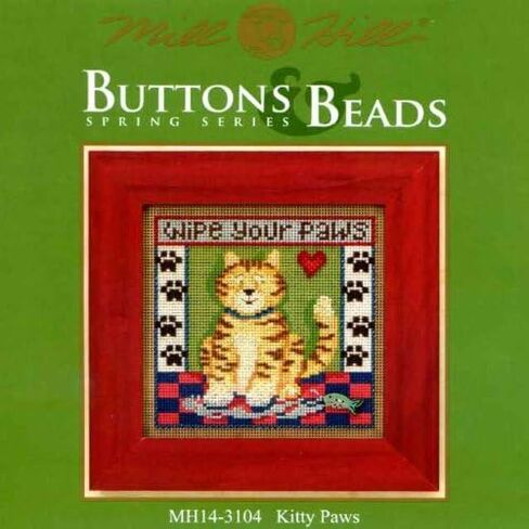 Kitty Paws - Beaded Cross Stitch Kit MH143104 - Buttons & Beads 2013 Spring in Saudi Arabia