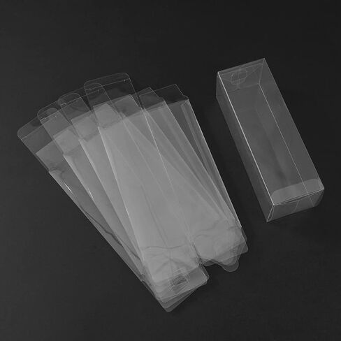 صناديق EZEKMAF شفافة، مقاس 2.4 × 2.8 × 7.9 بوصة مستطيلة شفافة لتعبئة الهدايا والمجوهرات وصناديق تخزين لحفلات أعياد الميلاد وحفلات الزفاف وعيد الميلاد وحفلات استقبال المولود الجديد in Kuwait