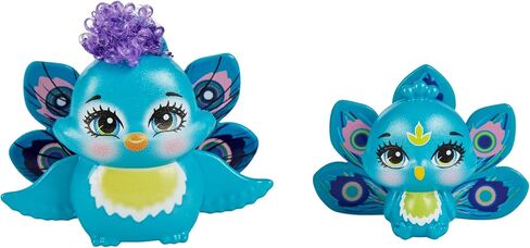 Enchantimals Patter & Piera Peacock Sister Dolls (6-in & 4-in) & 2 Animal Figures, Removable Skirt and Accessories, Great Gift for Kids Ages 3Y+ in Kuwait