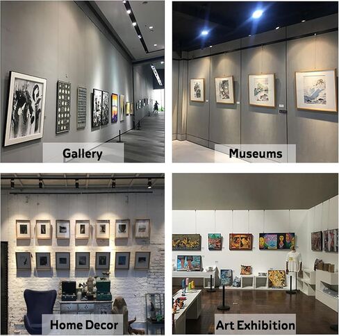 Picture Hanging Kit - 6 Pack Heavy Duty 88 lbs Picture Wire Hangers with Rail Hooks, Stainless Steel Frame Hanger Wire Hardware, Flexible Adjustable & No Wall Damage, 39.37'' L for Art in Kuwait