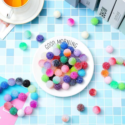XunYee 160 Pcs 20mm Rhinestone Beads Bulk Mixed Round Disco Ball Beads Crystal Resin Rhinestone 20mm Beads for Beadable Pens DIY Bracelet Necklace Earring Jewelry Making, 30 Colors in Saudi Arabia