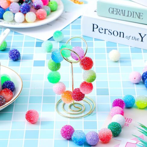 XunYee 160 Pcs 20mm Rhinestone Beads Bulk Mixed Round Disco Ball Beads Crystal Resin Rhinestone 20mm Beads for Beadable Pens DIY Bracelet Necklace Earring Jewelry Making, 30 Colors in Saudi Arabia
