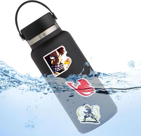 عبوة من 50 ستيكر لاصق فيري تيل، حجم مثالي، مادة الفينيل، ملصقات فينيل مقاومة للماء بتصميم انيمي ياباني، رائعة للجيتار والنوت بوك ولوح التزلج والحافظات والدراجات النارية، مثالية للاطفال in Kuwait