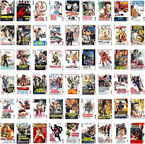 Bikers Playing Cards (Poker Deck 54 Cards All Different) Vintage Bikers Riders Movie Posters in Kuwait