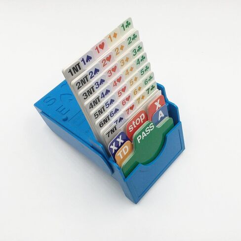 Time Walker Set of 4 Sky Blue Plastic Partner Bridge Bidding Boxes with Scoring Cards Card Games Bid Device in Saudi Arabia