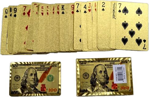 اوراق لعب كاملة مع طباعة ذهبية بقيمة 100 دولار in Kuwait