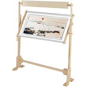 حامل اطار غرز متقاطعة، حامل تطريز قابل للتعديل بزاوية 360 درجة باطار خشبي، حامل ارضي للتطريز والتطريز والاعمال الفنية والخياطة والتطريز in Kuwait