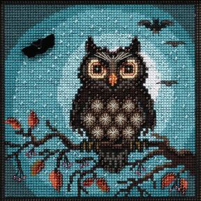 Mill Hill MH141922 5 x 5 in. Buttons & Beads Counted Cross Stich Kit - Midnight Owl - 14 Count in Saudi Arabia