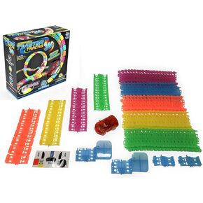 Mindscope Twister Tracks Trax 360 Loop 13' (feet) of Neon Glow in The Dark Track with One LED Light-Up Race Series Car in Kuwait