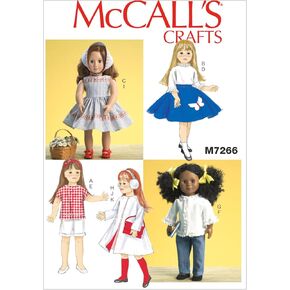 McCall's Patterns M7266 18" Retro Doll Clothes, One Size in Kuwait