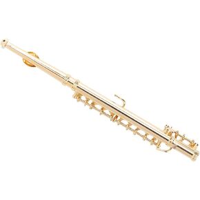 GLOGLOW Miniature Flute, Miniature Dollhouse Model Model Musical Gifts Home Decor Ornaments 11cm Mini Gold Flute with Stand and Case Copper Mini Musical Instrument in Saudi Arabia