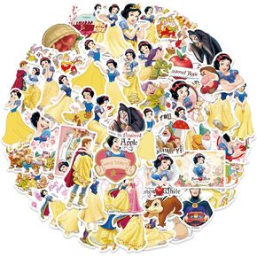 50Pcs Cartoon Frozen Stickers Gifts for Kids Girl Laptop, Cute Waterproof Vinyl Movie Princess Decal for Teen Water Bottle Bike Guitar Phone Skateboard Luggage (F)