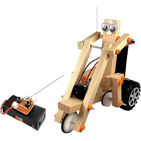 مجموعة بناء لعلوم الدوائر الإلكترونية الإلكترونية الخشبية تعمل بالطاقة الشمسية واللاسلكي من بيكا تويز - طاقة مزدوجة للمحرك الكهربائي - تجربة DIY للأطفال والمراهقين والبالغين in Kuwait