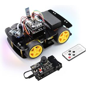 Freenove 4WD Car Kit with Remote (Compatible with Arduino IDE), Line Tracking, Obstacle Avoidance, Ultrasonic Sensor, Wireless Control Motor Servo in Kuwait