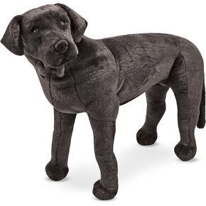 مختبر ميليسا آند دوغ الأسود العملاق - كلب محشو نابض بالحياة (أكثر من 2 قدم)، نسيج بوليستر ناعم، علامات مختبر سوداء جميلة، مصنوع يدويًا، 77.47 سم ارتفاع × 49.53 سم عرض × 24.13 سم طول in Kuwait