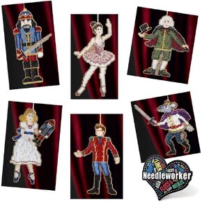 Nutcracker Ballet Mill Hill Beaded Counted Cross Stitch Kits (2008) Set of 6, Plus Decorative Needleworker Sticker in Saudi Arabia