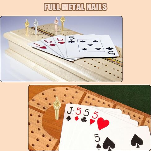 18pcs Metal Cribbage Board Pegs, Cribbage Pegs Toy Fits 1/8in Holes Funny Finger Gesture Cribbage Pegs 3 Colors Special Cribbage Accessories for Traditional Peg Board Game in Saudi Arabia