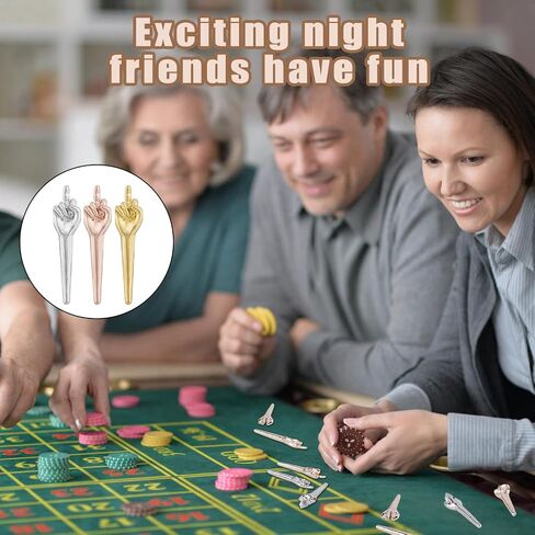 18pcs Metal Cribbage Board Pegs, Cribbage Pegs Toy Fits 1/8in Holes Funny Finger Gesture Cribbage Pegs 3 Colors Special Cribbage Accessories for Traditional Peg Board Game in Saudi Arabia