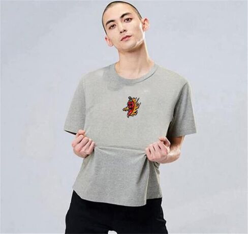 رقع مطرزة بشعلة الفلفل الحار تثبت بالكي على الملابس والحقائب والكي على الملابس وملصقات الملابس، رقع لاصقة حراريًا على الملابس، شارات عناصر النار الصخرية ذاتية الصنع in Kuwait