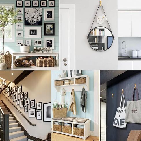 مجموعة تعليق الصور من 110 قطعة، خطافات صور مع مسامير، شماعات حائط للصور لتعليق الصور، الساعة، التثبيت على الحائط in Kuwait