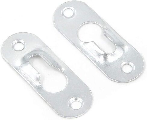 Geesatis 50 PCS Metal Keyhole Hanger Heavy Duty Keyhole Brackets Key Hole Screws Fasteners for Picture Frames, with Mounting Screws, Silver, Length 1.7 inch in Saudi Arabia