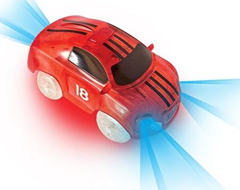 Mindscope Twister Tracks Trax 360 Loop 13' (feet) of Neon Glow in The Dark Track with One LED Light-Up Race Series Car in Kuwait