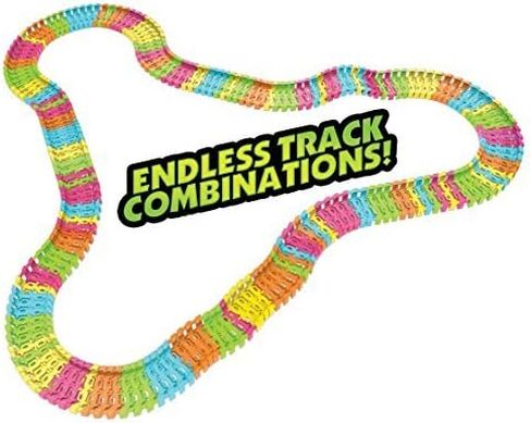 Mindscope Twister Tracks Trax 360 Loop 13' (feet) of Neon Glow in The Dark Track with One LED Light-Up Race Series Car in Kuwait