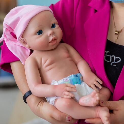20inch Platinum Liquid Full Silicone Reborn Baby Dolls - 6.9Lbs, Lifelike Soft Silicone Newborn Baby Doll Girl，Not Vinyl Dolls,Weighted Realistic Newborn Silicone Full Body Dolls in Saudi Arabia