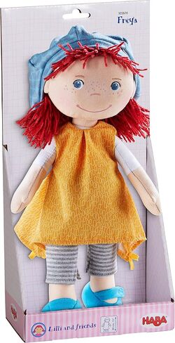 HABA Freya 12" Machine Washable Soft Doll with Red Hair, Blue Eyes and Embroidered Face in Saudi Arabia
