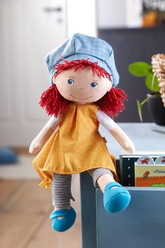 HABA Freya 12" Machine Washable Soft Doll with Red Hair, Blue Eyes and Embroidered Face in Saudi Arabia