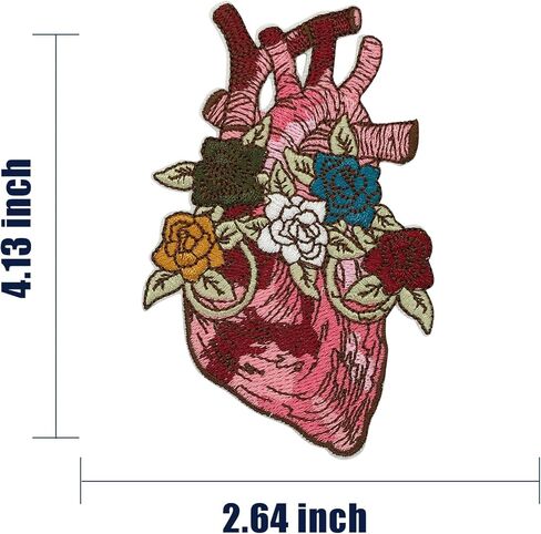 Iron On Patch, Grenade Heart Patch, Funny Cartoon Embroidered Badge Iron/Sew on Applique Repair Patch, DIY Accessories for Clothes Jeans Backpacks Jackets Pants Hats Vest in Kuwait