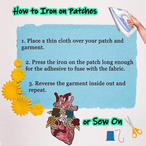 Iron On Patch, Grenade Heart Patch, Funny Cartoon Embroidered Badge Iron/Sew on Applique Repair Patch, DIY Accessories for Clothes Jeans Backpacks Jackets Pants Hats Vest in Kuwait