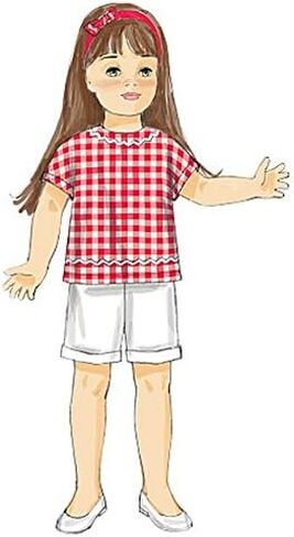 معطف Mccall's Sewing Pattern 46cm Doll Clothes Dress Top Skirt M7266 in Saudi Arabia