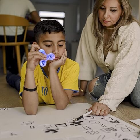 SoulLife 6 Pack Light Up Fidget Spinners Toys, LED Crystal Finger Sensory Toys, ADHD Anxiety Stress Relief Toys, Birthday Return Gifts Classroom Prize Student Gifts Basket Stocking Stuffers in Kuwait