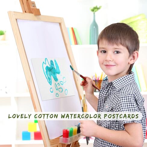 200 Set Pure Cotton Watercolor Cards Set Blank Cotton Watercolor Cards with Envelopes 140lb Heavyweight Paper Watercolor Postcards for Art Painting Creative Thank Note (Foldable, 5 x 7 Inch) in Saudi Arabia
