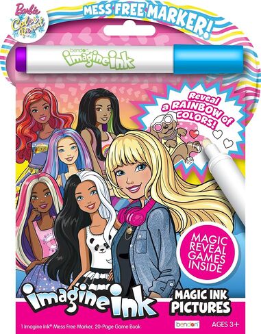Bendon Barbie Mattel 20-Page Imagine Ink Magic Pictures with 1 Mess Free Marker 47002 in Saudi Arabia
