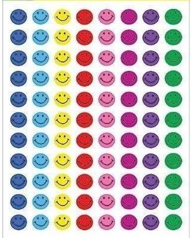 Smile Stickers | Colorful Happy Face Stickers | For Teachers Parents Rewards Charts | 1144 Stickers Per Pack – Bulk Pack in Saudi Arabia