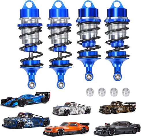 ممتص الصدمات RCAWD لـ ARRMA 1/7 6S BLX Felony، 1/7 مخالفة 6S BLX، ترقيات باش لسرعة الأسطوانة غير المحدودة، مخمد الصدمات الأمامية الخلفية RC 77 مم 87 مم أجزاء القفز القابلة للتعديل # ARA330627، ARA330628 أحمر in Kuwait