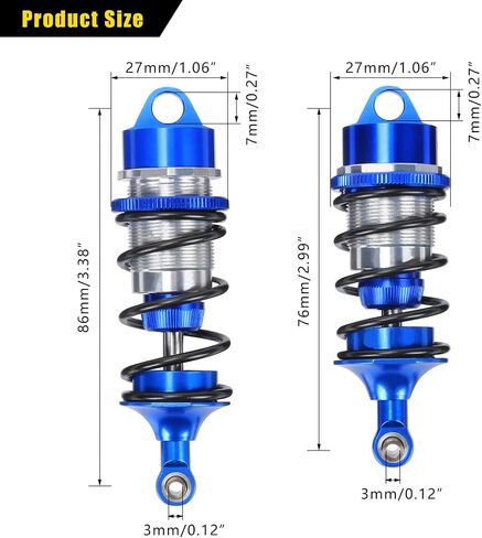 ممتص الصدمات RCAWD لـ ARRMA 1/7 6S BLX Felony، 1/7 مخالفة 6S BLX، ترقيات باش لسرعة الأسطوانة غير المحدودة، مخمد الصدمات الأمامية الخلفية RC 77 مم 87 مم أجزاء القفز القابلة للتعديل # ARA330627، ARA330628 أحمر in Kuwait