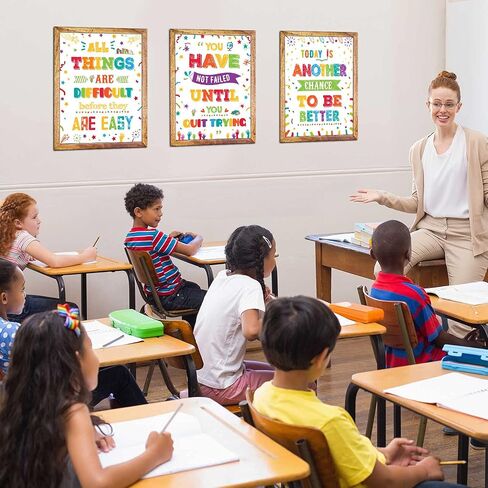 ملصقات تحفيزية للفصول الدراسية إلهامية ملصقات التشفير الإيجابي مجموعات لوحة إعلانات مع إشارة ترحيب للطلاب المعلمين المدرسة للفصل الدراسي ديكور الحائط 13 قطعة in Saudi Arabia