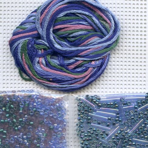 Sapphire Dragonfly Beaded Counted Cross Stitch Ornament Kit Mill Hill 2000 Spring Bouquet MHDF1 in Saudi Arabia