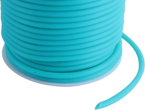 KONMAY 55 Yards 2.0mm Barber Cord for Knitting, 1 Roll Aqua Hollow Pipe Tubing Rubber Cord with 1.0mm Hole for Holding Stitches,Jewellery Making and Crafting in Saudi Arabia